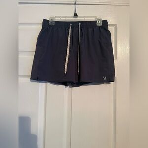 Vuori Men's Dark Gray Athletic Shorts 5 in inseam